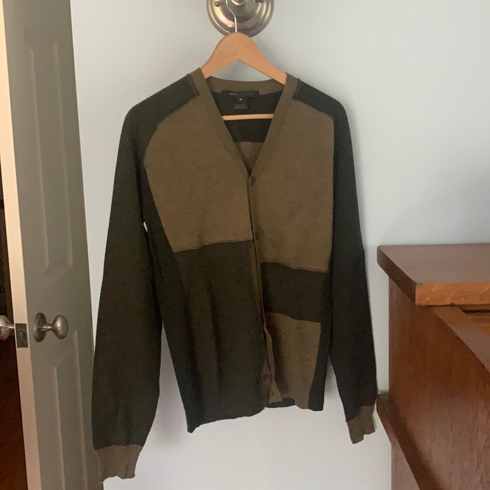 Marc by Marc Jacobs green cardigan. One button missing.
